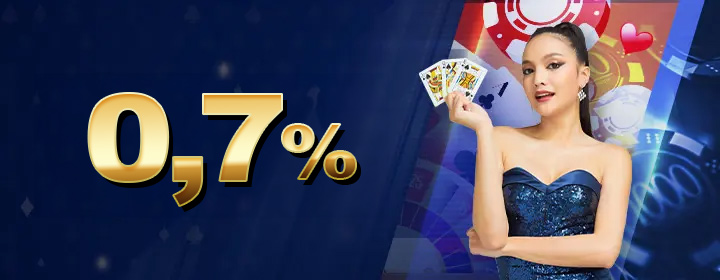 0.7% Unlimited Live Casino Daily Rebate